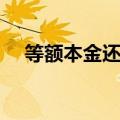 等额本金还款什么意思（等额本金还款）