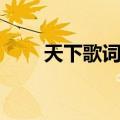 天下歌词的意思是什么（天下歌词）