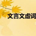 文言文虚词的意义和用法（文言文虚词）