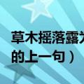 草木摇落露为霜是什么意思（草木摇落露为霜的上一句）