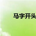 马字开头的成语（指字开头的成语）