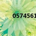05745611开头是什么电话（0574）