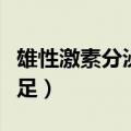 雄性激素分泌不足吃什么药（雄性激素分泌不足）