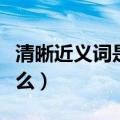 清晰近义词是什么标准答案（清晰近义词是什么）