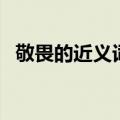 敬畏的近义词敬佩对不对（敬畏的近义词）