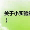 关于小实验的作文400字（关于小实验的作文）