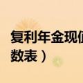 复利年金现值系数表与终值（复利年金现值系数表）