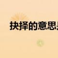 抉择的意思是什么?（抉择的意思是什么）