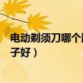 电动剃须刀哪个牌子好用剃的干净知乎（电动剃须刀哪个牌子好）