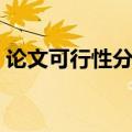 论文可行性分析怎么写（可行性分析怎么写）