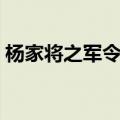 杨家将之军令如山演员表（军令如山演员表）