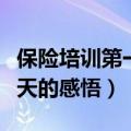 保险培训第一天的收获和观察（保险培训第一天的感悟）