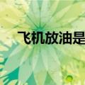飞机放油是什么原因造成的（飞机放油）
