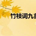 竹枝词九首其九拼音版（竹枝词九首）