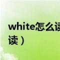 white怎么读音发音 音标怎么写（white怎么读）