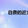白费的近义词是什么（白费的近义词）