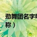 劲舞团名字昵称大全女300个（劲舞团名字昵称）