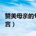 赞美母亲的句子有哪些（赞美母亲的句子或名言）
