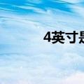 4英寸是多少厘米（4英寸多大）
