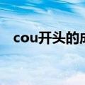 cou开头的成语有哪些（cou开头的成语）