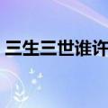 三生三世谁许桃花主角（三生三世谁许桃花）