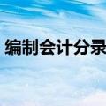 编制会计分录例题大全（编制会计分录例题）