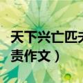 天下兴亡匹夫有责作文结尾（天下兴亡匹夫有责作文）