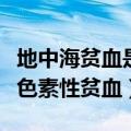 地中海贫血是正细胞正色素性贫血（正细胞正色素性贫血）