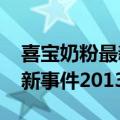 喜宝奶粉最新事件遭曝光2021（喜宝奶粉最新事件2013）
