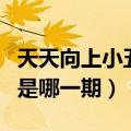 天天向上小五回归第几期（天天向上小五回归是哪一期）