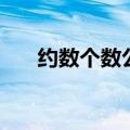 约数个数公式的应用（约数个数公式）