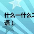 什么一什么二成语四字成语（什么一什么二成语）