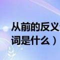 从前的反义词是什么 标准答案（从前的反义词是什么）