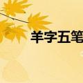 羊字五笔怎么打（养字五笔怎么打）