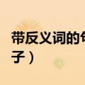 带反义词的句子怎么写一年级（带反义词的句子）