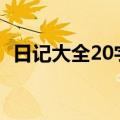 日记大全20字左右100篇（日记大全20字）