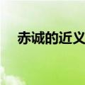 赤诚的近义词是什么词（赤诚的近义词）