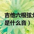 吉他六根弦分别是什么音调（吉他六根弦分别是什么音）