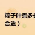 粽子叶煮多长时间合适呢（粽子叶煮多长时间合适）