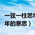 一弦一柱思华年的意思是什么（一弦一柱思华年的意思）