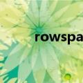 rowspan和colspan（rowspan）