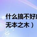 什么搞不好应用技术就是无源之水无本之木（无本之木）
