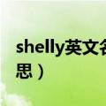 shelly英文名怎么读翻译（shelly英文名的意思）