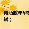 诗酒趁年华苏轼传下载陈舞雩（诗酒趁年华苏轼）