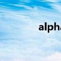 alpha 是啥（alpha啥意思）