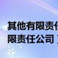 其他有限责任公司属于什么单位性质（其他有限责任公司）