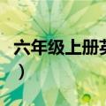 六年级上册英语过去式大全（英语过去式大全）