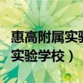 惠高附属实验学校初中部招生简章（惠高附属实验学校）