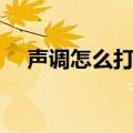 声调怎么打出来手机（声调怎么打出来）