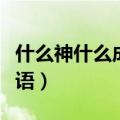 什么神什么成语大全四个字（什么神大什么成语）
